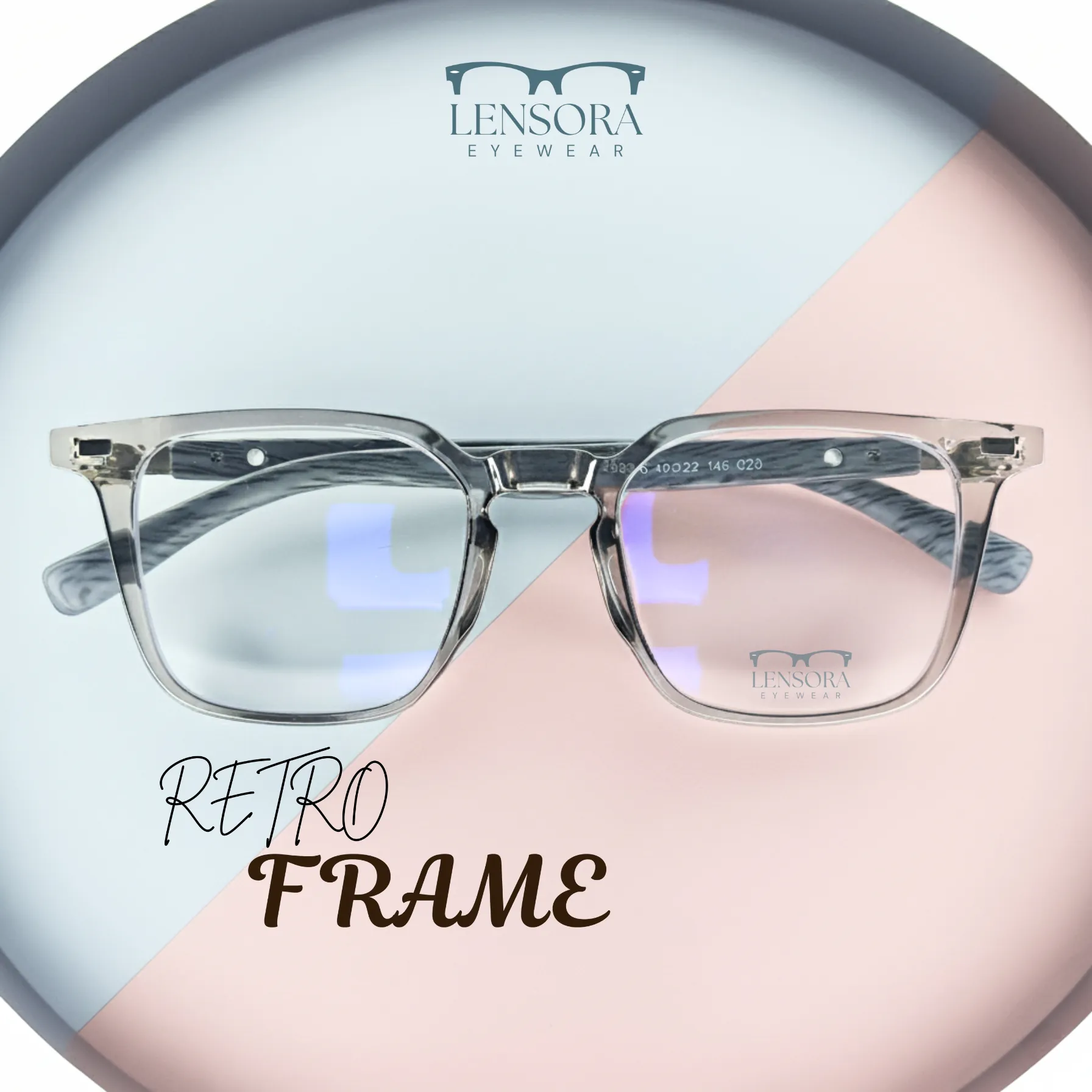 Retro Classic Clear Gray Eyewear