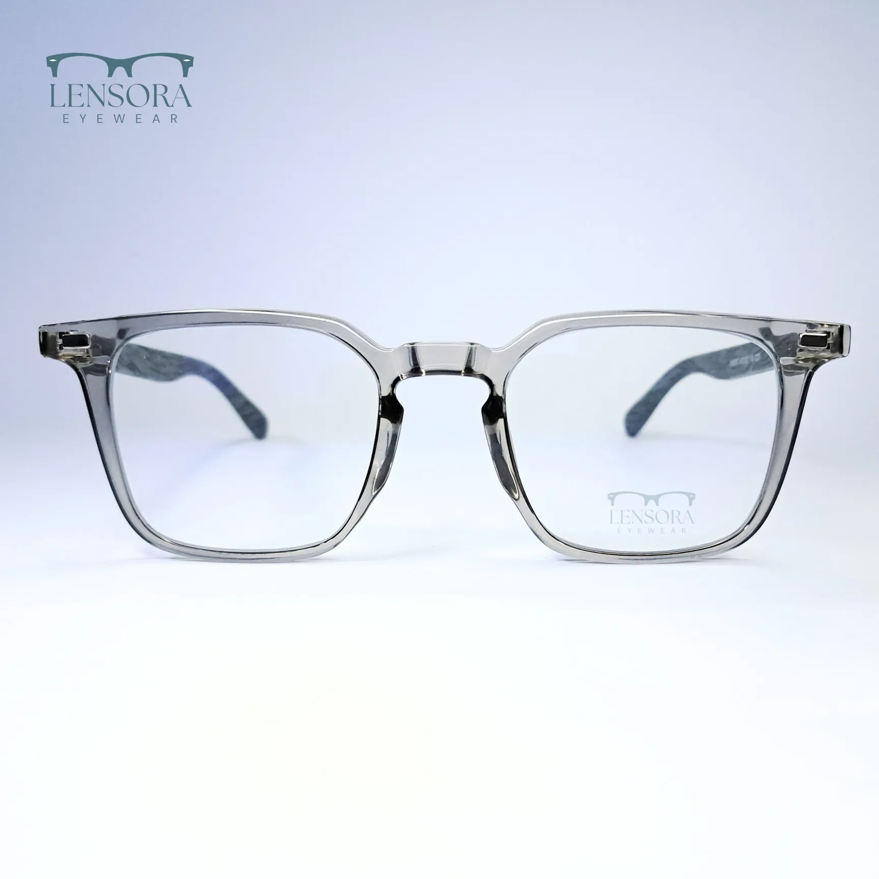 Retro Classic Clear Gray Eyewear - Image 3