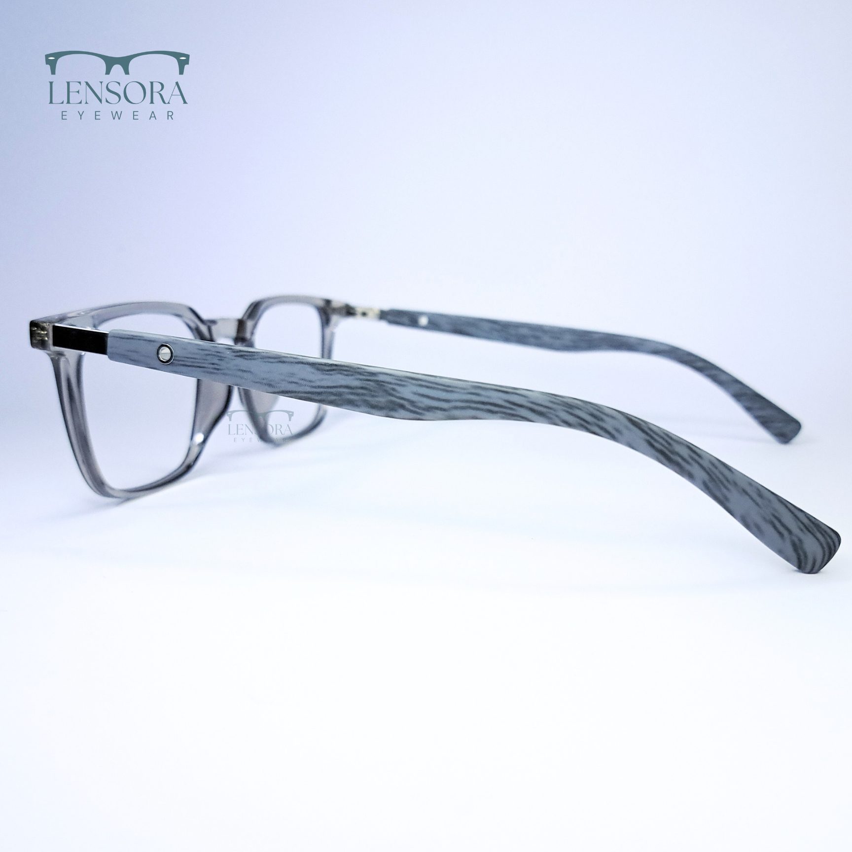 Retro Classic Clear Gray Eyewear - Image 5
