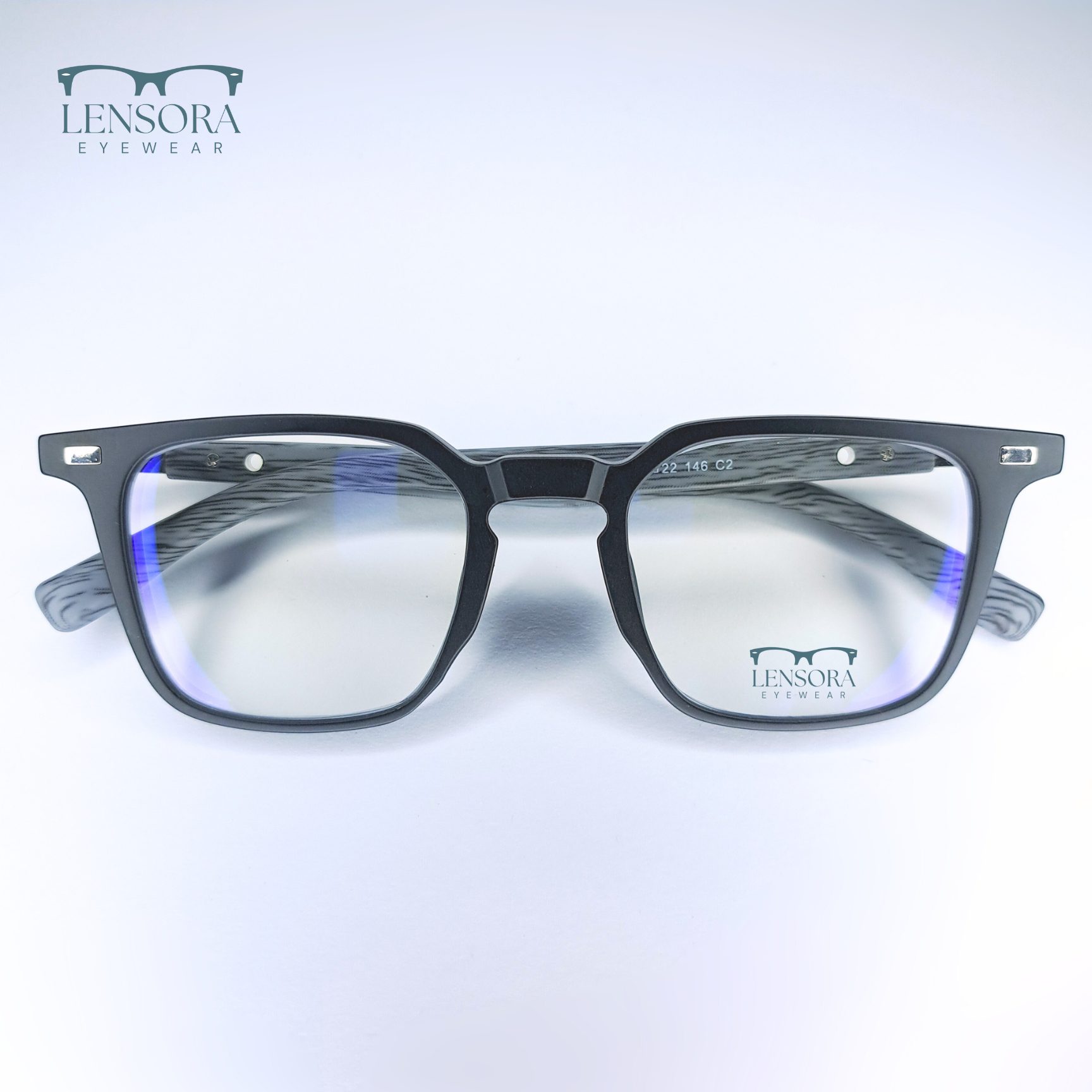 Retro Classic Matte Black Eyewear - Image 2
